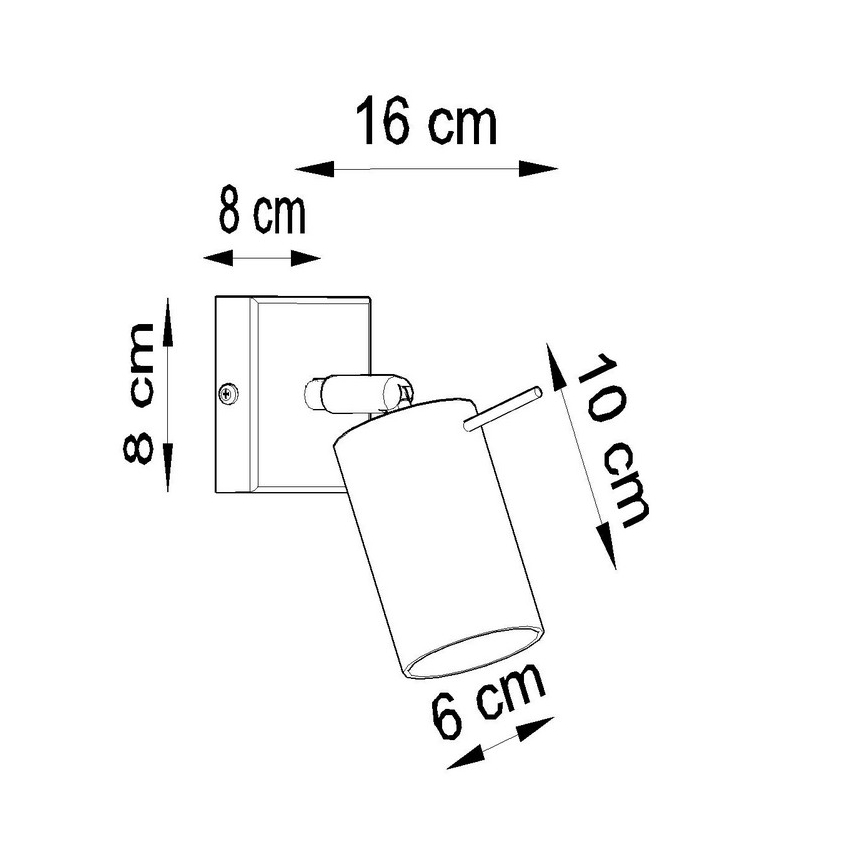 Σποτ τοίχου RING 1xGU10/10W/230V λευκό