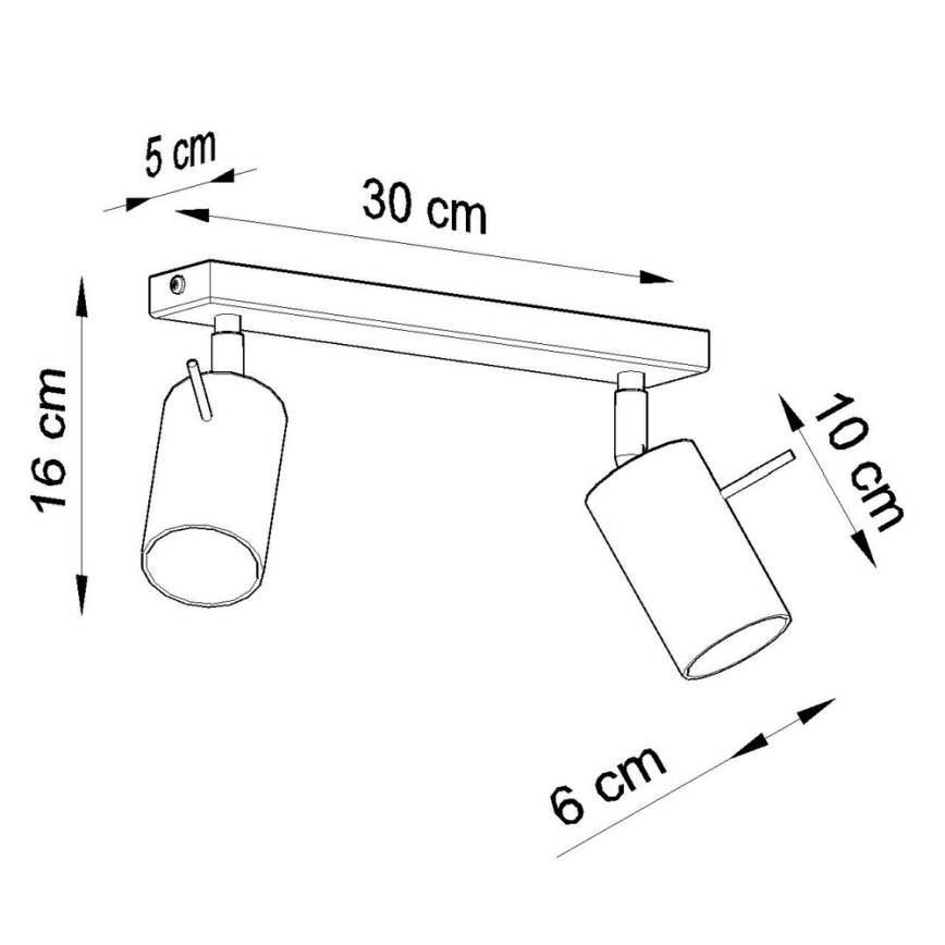 Φωτιστικό σποτ RING 2 2xGU10/10W/230V λευκό