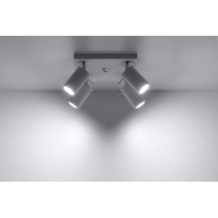 Φωτιστικό σποτ RING 4 4xGU10/10W/230V λευκό