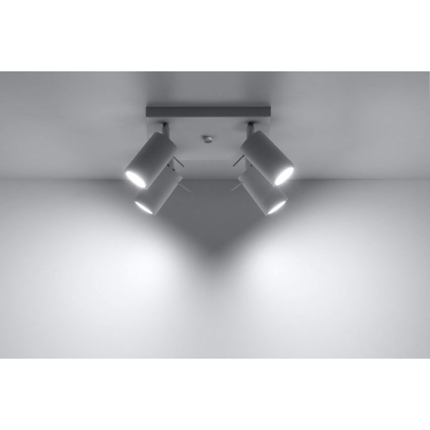 Φωτιστικό σποτ RING 4 4xGU10/10W/230V λευκό