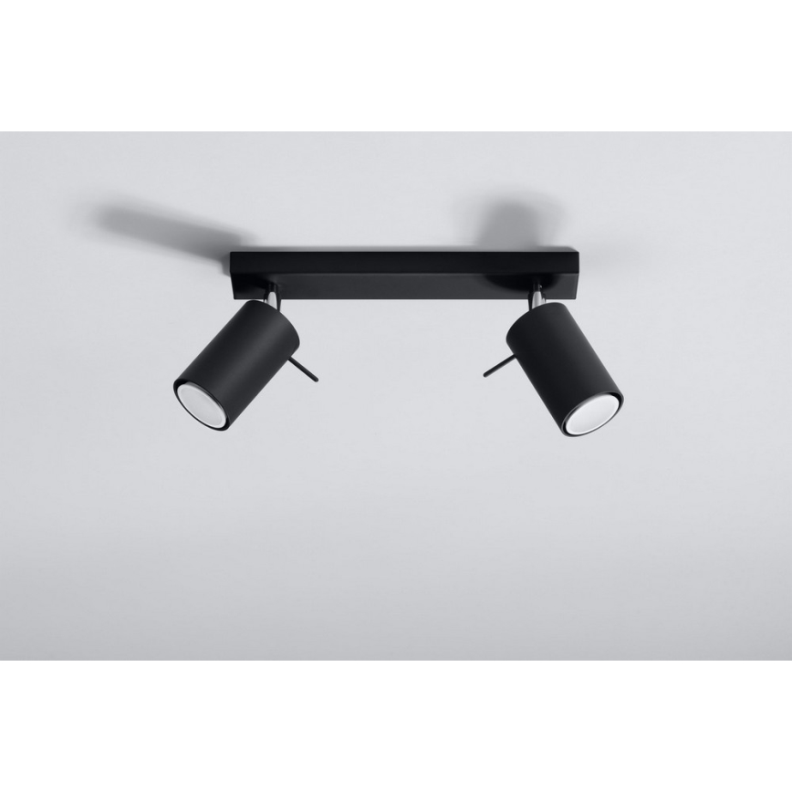 Φωτιστικό σποτ RING 2 2xGU10/10W/230V μαύρο