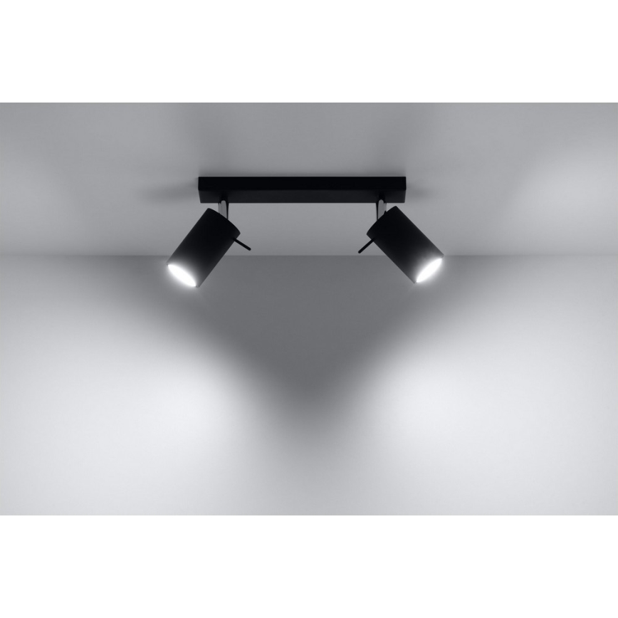 Φωτιστικό σποτ RING 2 2xGU10/10W/230V μαύρο