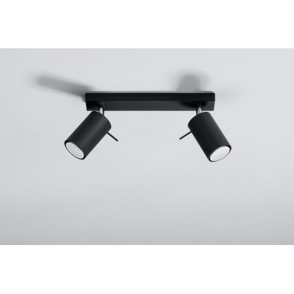 Φωτιστικό σποτ RING 2 2xGU10/10W/230V μαύρο