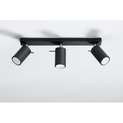 Φωτιστικό σποτ RING 3 3xGU10/10W/230V μαύρο