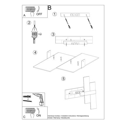 Φωτιστικό τοίχου MASSIMO 2xG9/40W/230V λευκό/γυαλιστερό χρώμιο