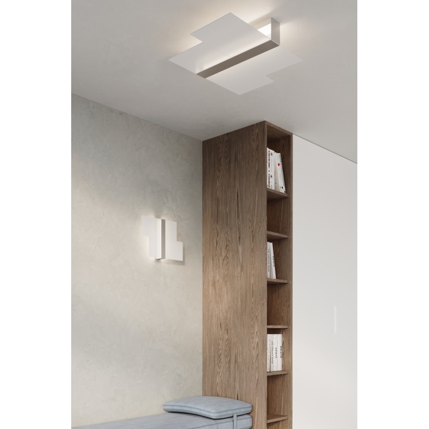 Φωτιστικό οροφής MASSIMO 2xE27/60W/230V λευκό/γυαλιστερό χρώμιο