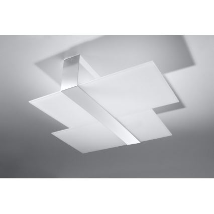 Φωτιστικό οροφής MASSIMO 2xE27/60W/230V λευκό/γυαλιστερό χρώμιο