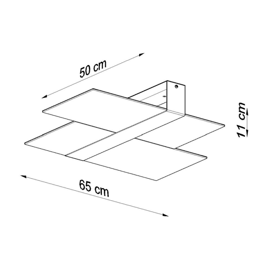 Φωτιστικό οροφής MASSIMO 2xE27/60W/230V λευκό/γυαλιστερό χρώμιο
