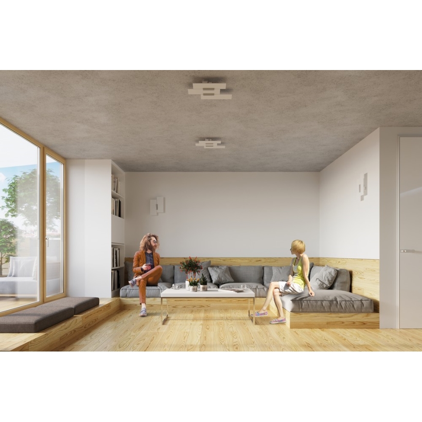 Φωτιστικό τοίχου FABIANO 2xE27/60W/230V λευκό/γυαλιστερό χρώμιο