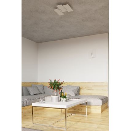 Φωτιστικό τοίχου FABIANO 2xE27/60W/230V λευκό/γυαλιστερό χρώμιο