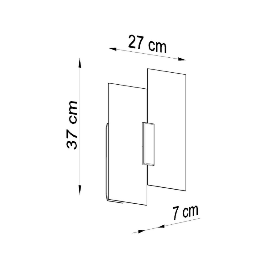 Φωτιστικό τοίχου FABIANO 2xE27/60W/230V λευκό/γυαλιστερό χρώμιο