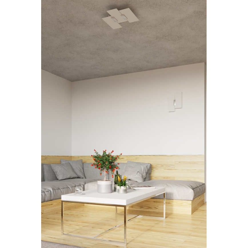 Φωτιστικό οροφής FABIANO 3xE27/60W/230V λευκό/γυαλιστερό χρώμιο