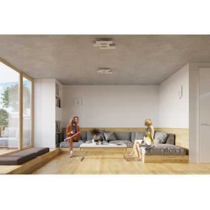 Φωτιστικό οροφής FABIANO 3xE27/60W/230V λευκό/γυαλιστερό χρώμιο