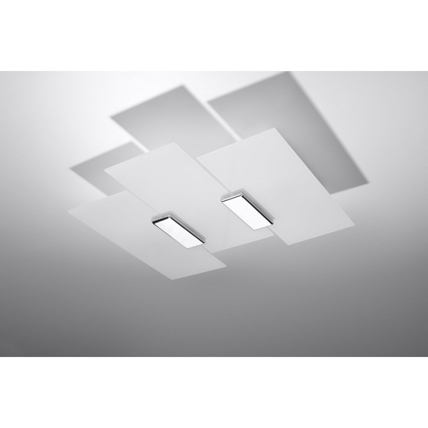 Φωτιστικό οροφής FABIANO 3xE27/60W/230V λευκό/γυαλιστερό χρώμιο