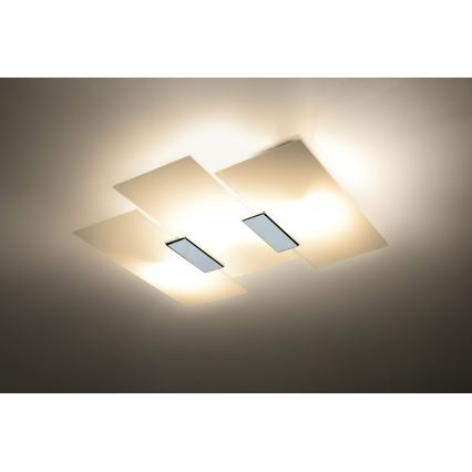 Φωτιστικό οροφής FABIANO 3xE27/60W/230V λευκό/γυαλιστερό χρώμιο