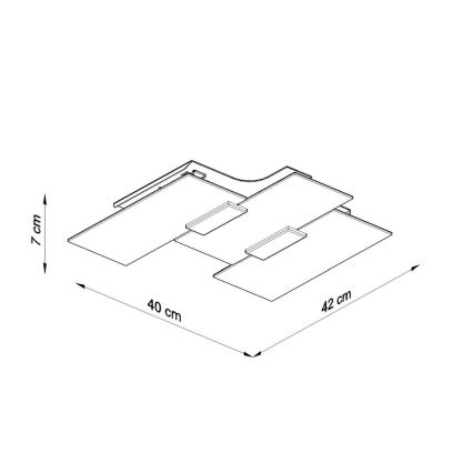 Φωτιστικό οροφής FABIANO 3xE27/60W/230V λευκό/γυαλιστερό χρώμιο