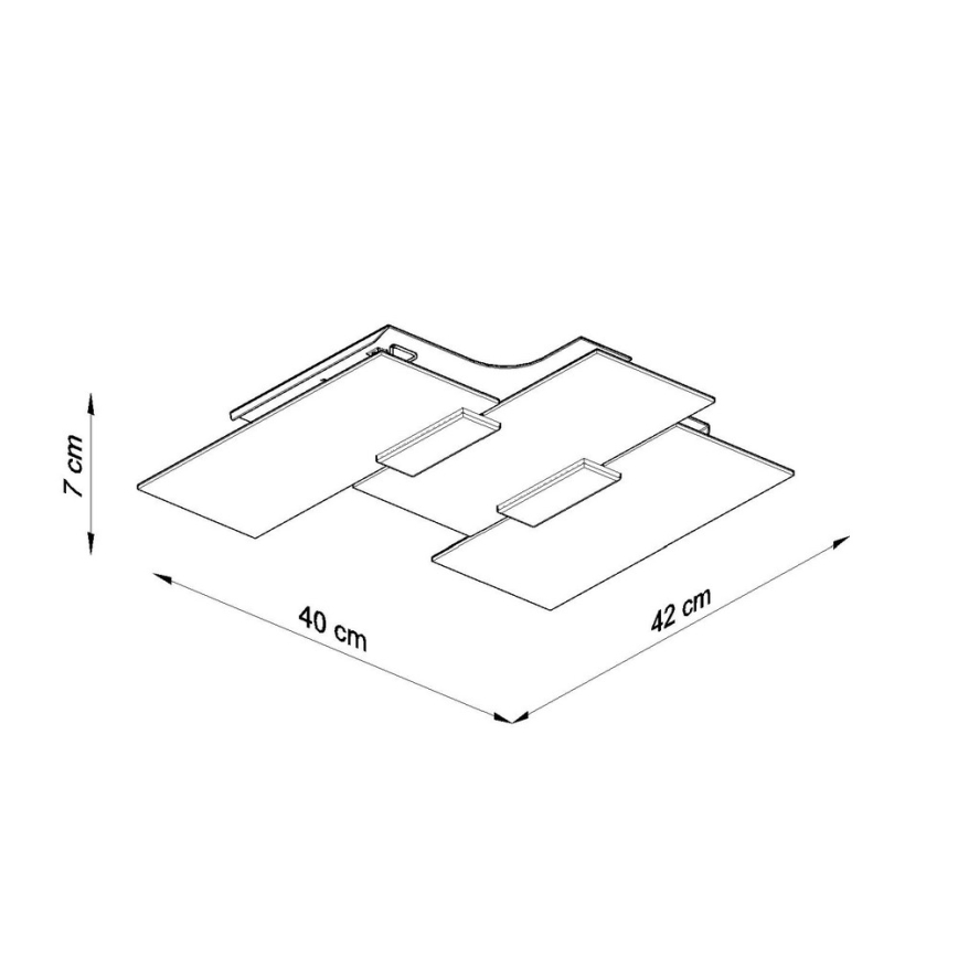 Φωτιστικό οροφής FABIANO 3xE27/60W/230V λευκό/γυαλιστερό χρώμιο