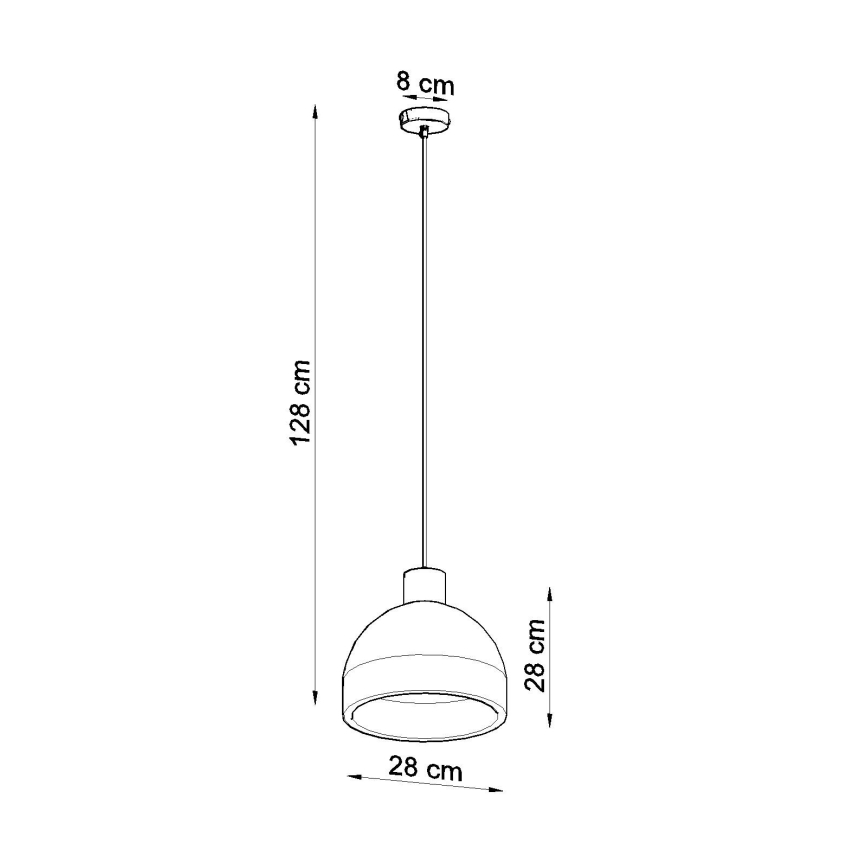Φωτιστικό οροφής με καλώδιο DAMASO 1xE27/60W/230V σκυρόδεμα
