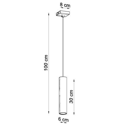 Πολύφωτο σε σχοινί LAGOS 1 1xGU10/40W/230V λευκό