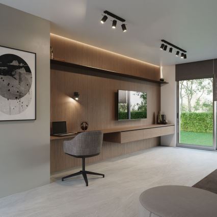 Φωτιστικό σποτ RING 4L 4xGU10/10W/230V μαύρο