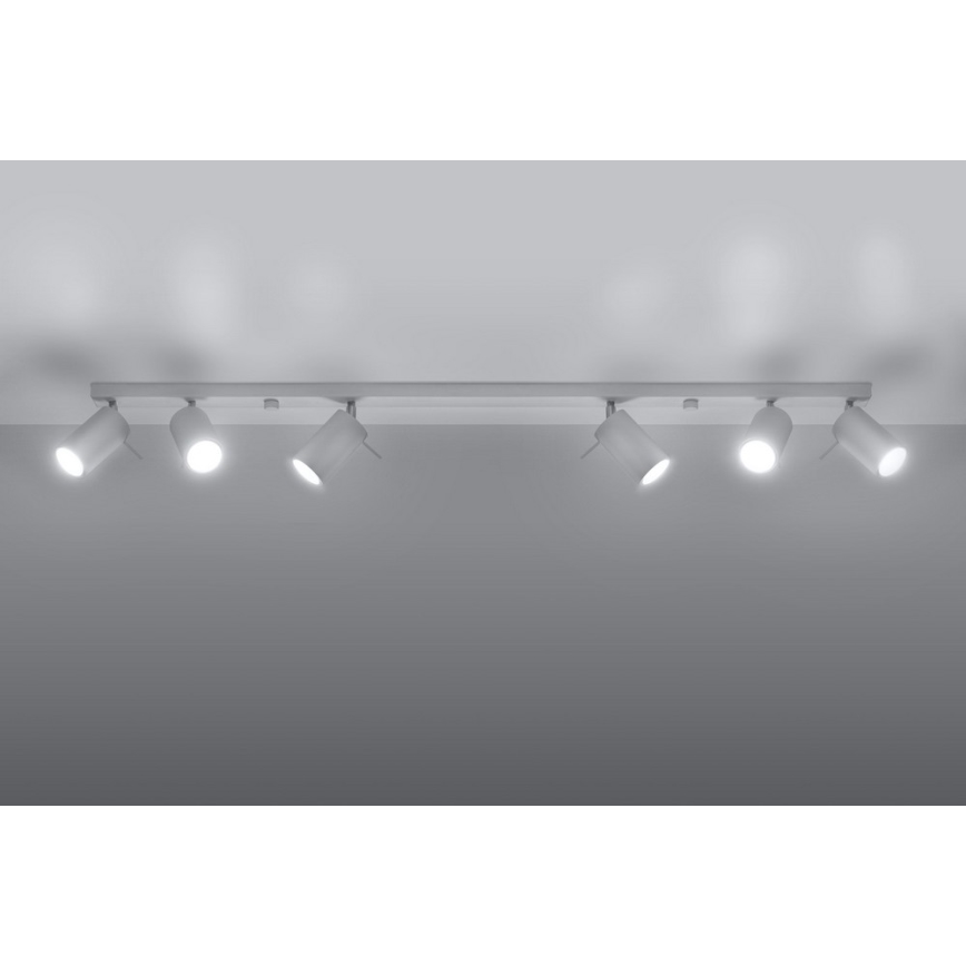 Φωτιστικό σποτ RING 6L 6xGU10/10W/230V λευκό