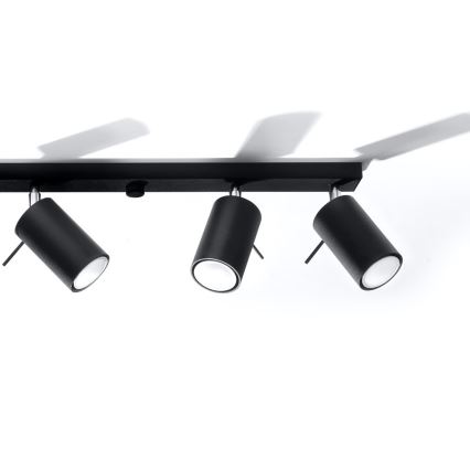 Φωτιστικό σποτ RING 6L 6xGU10/10W/230V μαύρο