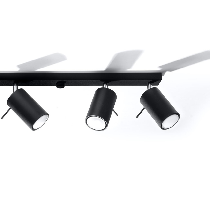 Φωτιστικό σποτ RING 6L 6xGU10/10W/230V μαύρο