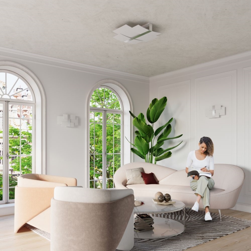 Φωτιστικό τοίχου CELIA 2xG9/40W/230V γυαλιστερό χρώμιο/λευκό