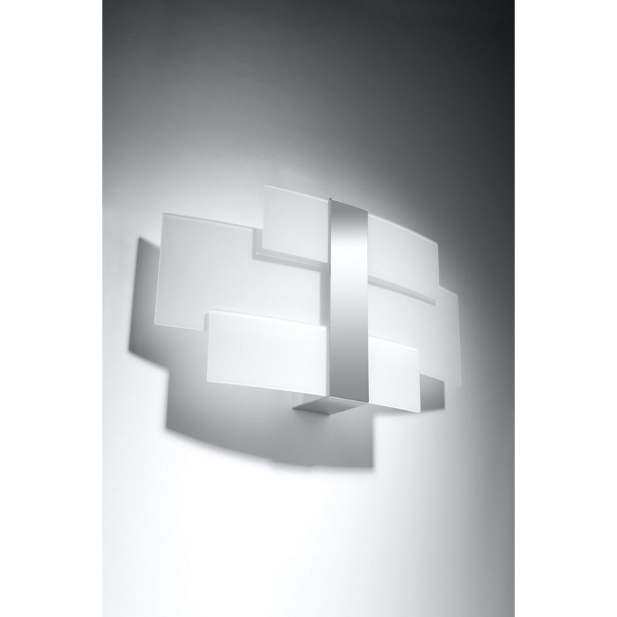 Φωτιστικό τοίχου CELIA 2xG9/40W/230V γυαλιστερό χρώμιο/λευκό