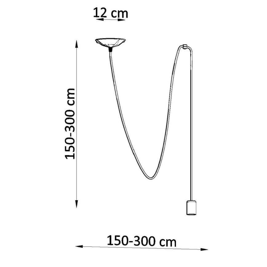 Κρεμαστό φωτιστικό οροφής EDISON 1 1xE27/60W/230V spider μαύρο