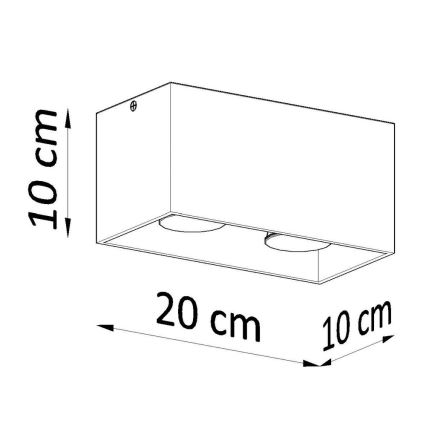 Φωτιστικό σποτ QUAD 2xGU10/40W/230V