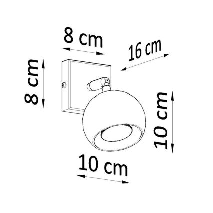 Σποτ τοίχου OCULARE 1xGU10/10W/230V