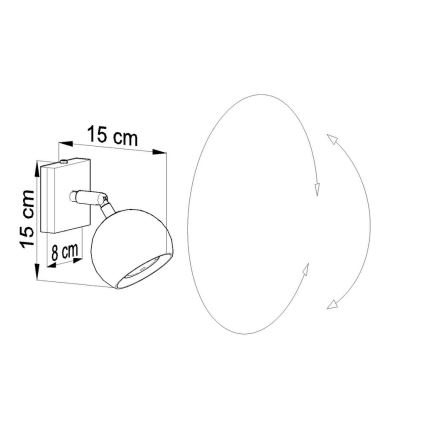 Σποτ τοίχου OCULARE 1xGU10/10W/230V