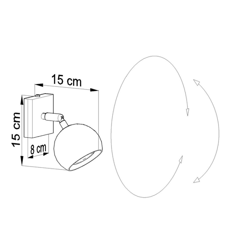 Σποτ τοίχου OCULARE 1xGU10/10W/230V