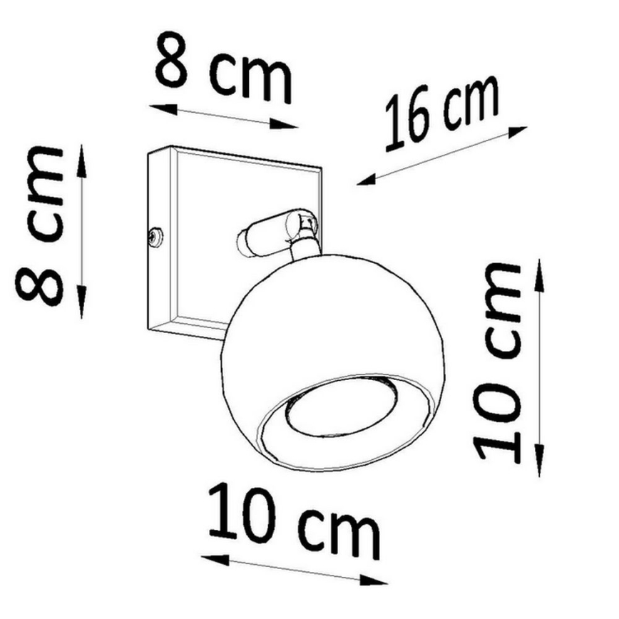 Σποτ τοίχου OCULARE 1xGU10/10W/230V