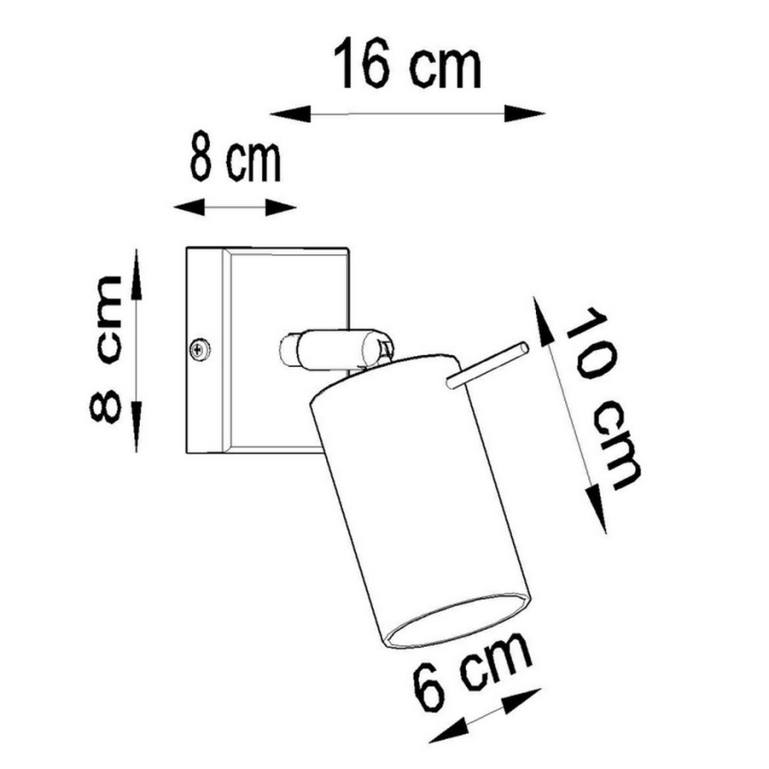 Σποτ τοίχου RING 1xGU10/10W/230V