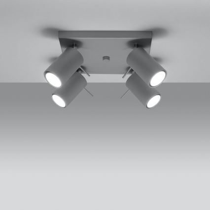 Φωτιστικό σποτ οροφής RING 4xGU10/10W/230V