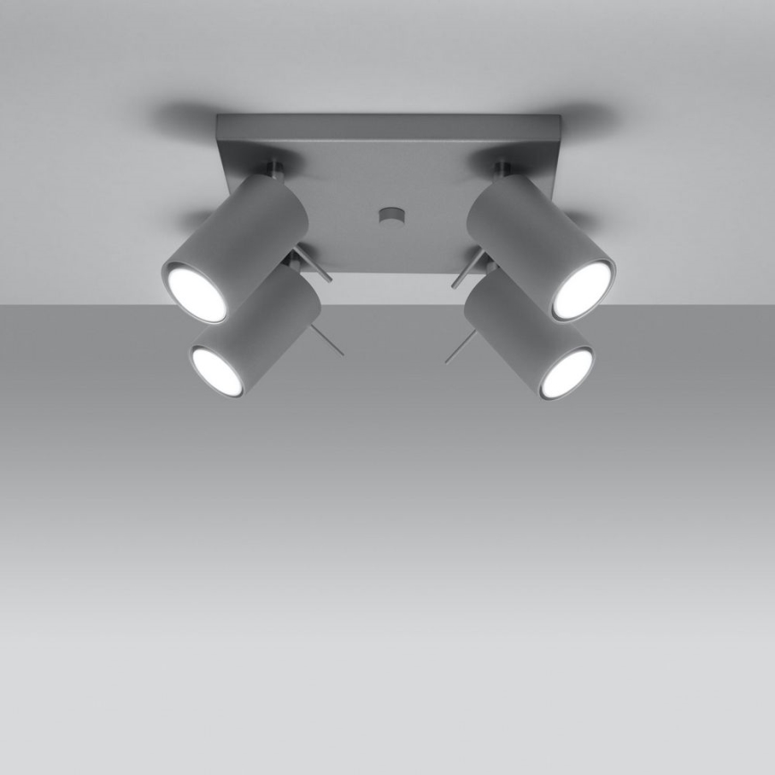 Φωτιστικό σποτ οροφής RING 4xGU10/10W/230V