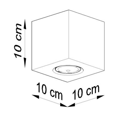 Φως οροφής QUAD 1xGU10/40W/230V τσιμέντο