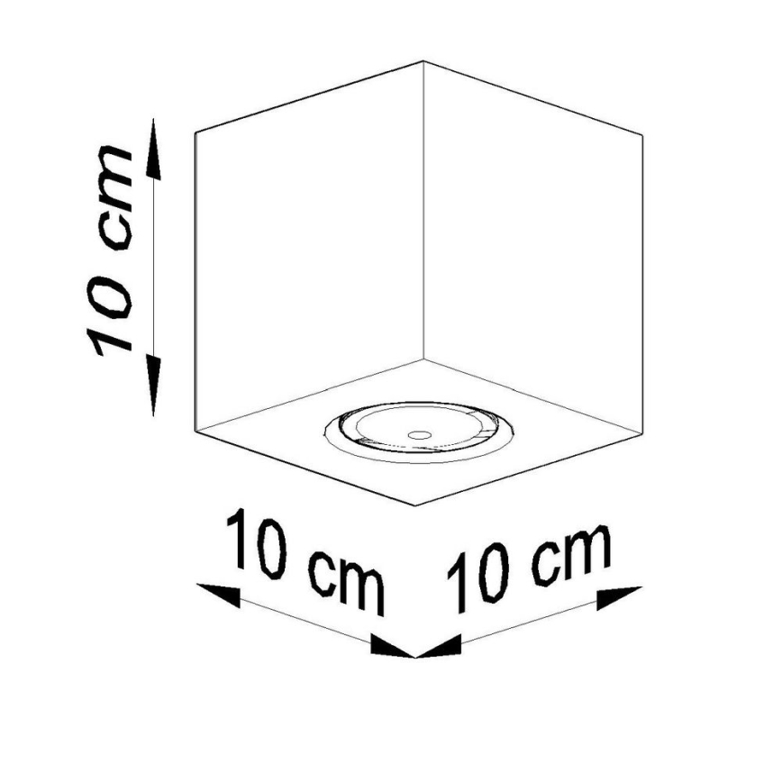 Φωτιστικό σποτ QUAD 1xGU10/10W/230V τσιμέντο