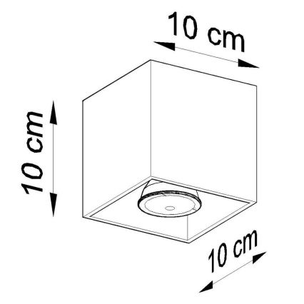 Φωτιστικό σποτ QUAD 1 1xGU10/10W/230V ανθρακί