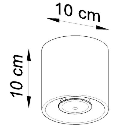 Φως σποτ οροφής ORBIS 1 1xGU10/40W/230V