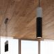 Κρεμαστό φωτιστικό οροφής μονόφωτο BORGIO 1xGU10/40W/230V τσιμέντο/μεταλλικό μαύρο