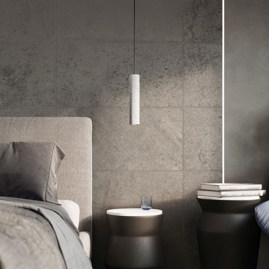 Κρεμαστό φωτιστικό οροφής ράγα LUVO 2xGU10/40W/230V τσιμέντο / μαύρο