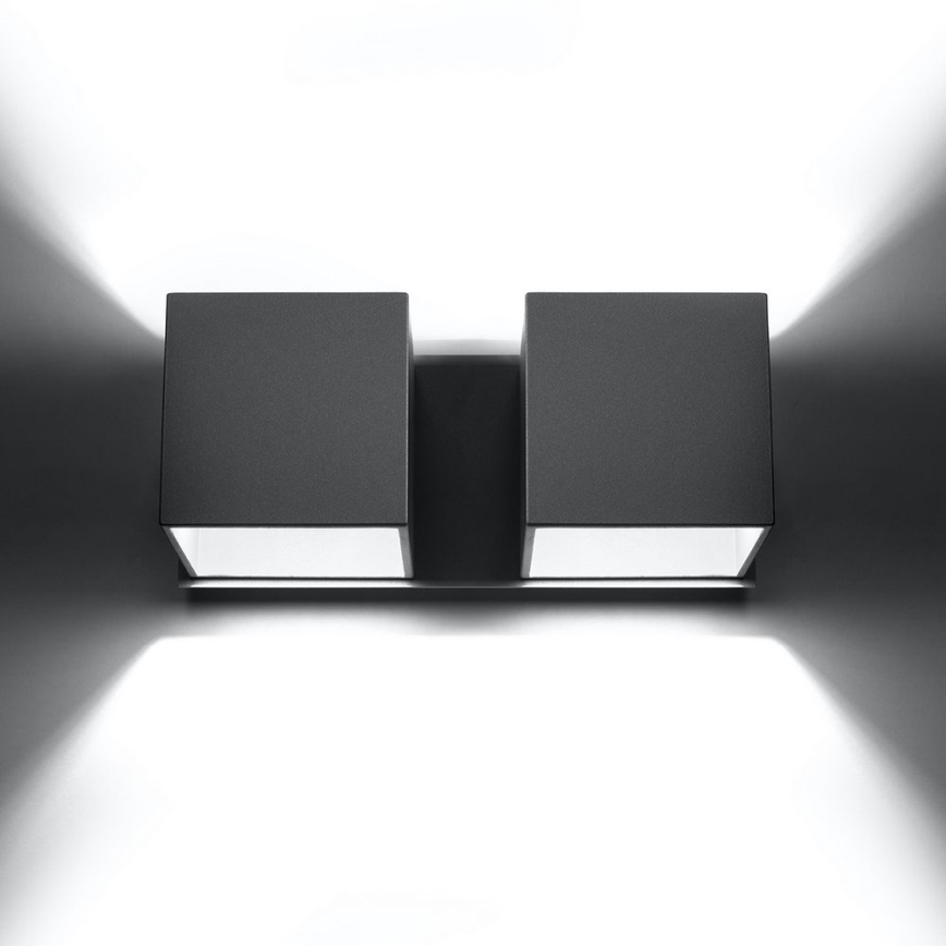 Προβολέας τοίχου QUAD 2xG9/40W/230V γκρι