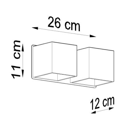 Προβολέας τοίχου QUAD 2xG9/40W/230V γκρι