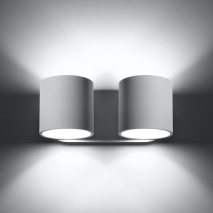 Σποτ τοίχου ORBIS 2xG9/40W/230V λευκό