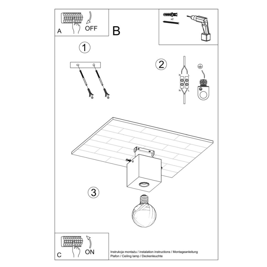 Φωτιστικό οροφής ABEL 1xE27/60W/230V οξιά