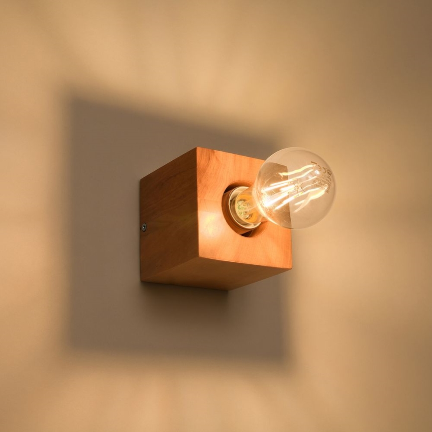 Φωτιστικό τοίχου ABEL 1xE27/60W/230V οξιά