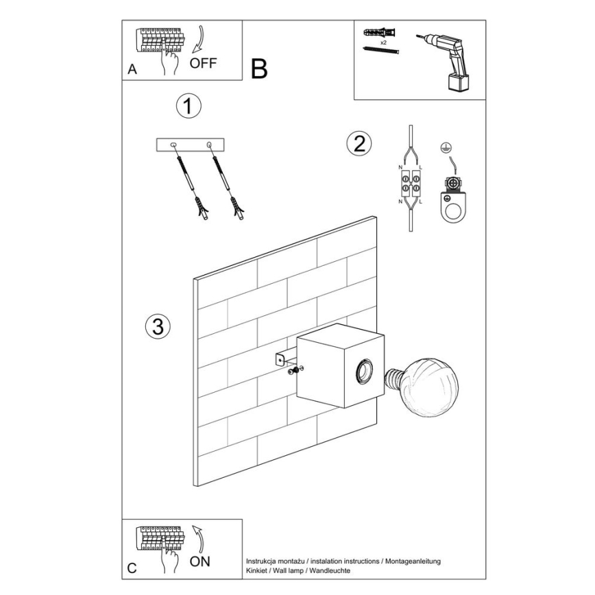 Φωτιστικό τοίχου ABEL 1xE27/60W/230V οξιά